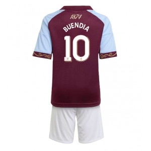 Aston Villa Emiliano Buendia #10 Jalkapallovaatteet Lasten Kotipeliasu 2025-26 Lyhythihainen (+ Lyhyet housut)